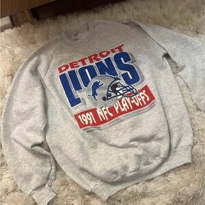 Vintage Jerzees 1991 NFC play-offs Detroit Lions Crewneck Sweater